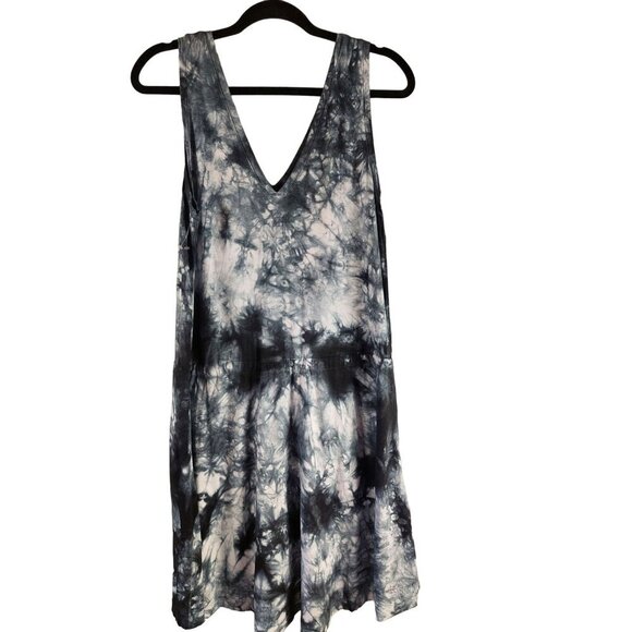 Sweaty Betty Take It Easy Tie Dye Black Dress Size S Sleeveless V Neck Pockets - Picture 6 of 14